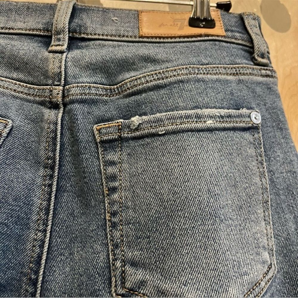 7 For All Mankind High Rise Kick Flare Scalloped Hem Jeans – Size 26 - Picture 10 of 11